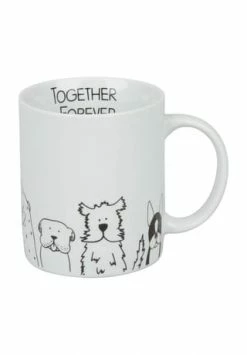 KÖNITZ Henkelbecher "Funny Dogs", 330 Ml Weiß/ Schwarz