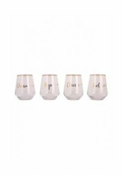 BELLA MAISON Trinkglass A Sip Of Hope 4 Tlg. 425 Ml