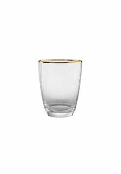 BUTLERS® GOLDEN TWENTIES Glas Mit Goldrand Und Rillen 300ml